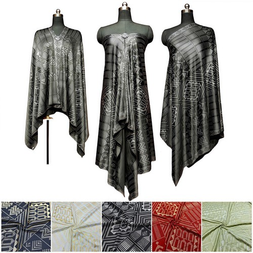1920s vintage print scarf - ,