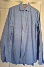 THOMAS PINK Mens Blue Striped