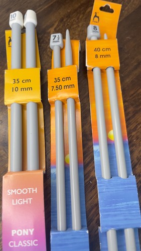 Knitting needles various sizes