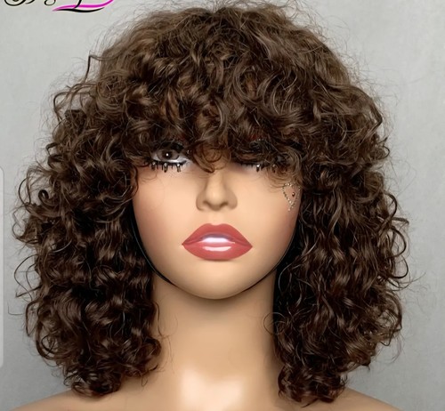 Women curly hair brown - brown, wig