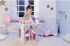 BABY ANNABELL DOLLS PINK  2 IN 1 WARDROBE AND CHANGING TABLE with hangers etc.