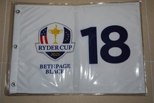 RARE OFFICIAL RYDER CUP 2025 BETHPAGE BLACK 18 HOLE GOLF PIN FLAG EUROPE USA