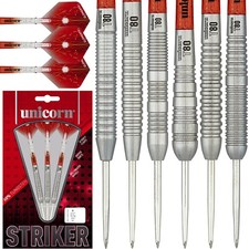 Unicorn Striker T80 Core XL Darts Set 20g-25g gram Tungsten Steel Tip Ringed 