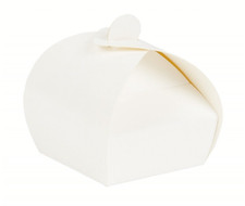 5 x Single Truffle Gift Box 4x4x3cm White Flat Pack Gloss Finish