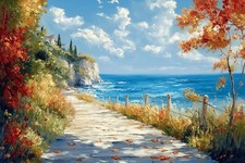 Seaside Beach Canvas Picture