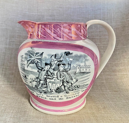 Antique 1816 sunderland - 1816, pink