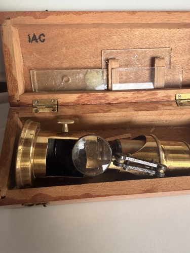 Antique brass field - antique, microscope