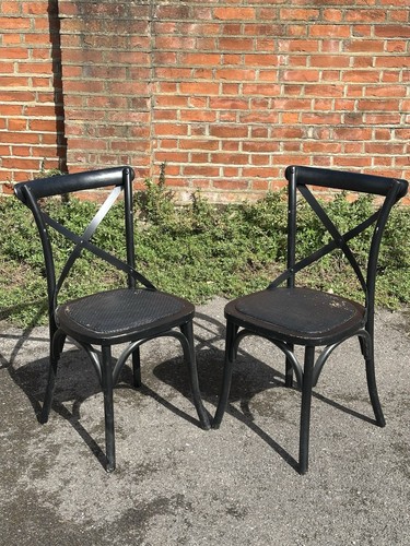 Pair black cross back - pair,