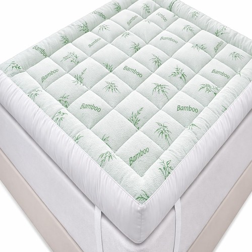 Bamboo mattress topper double - bamboo,