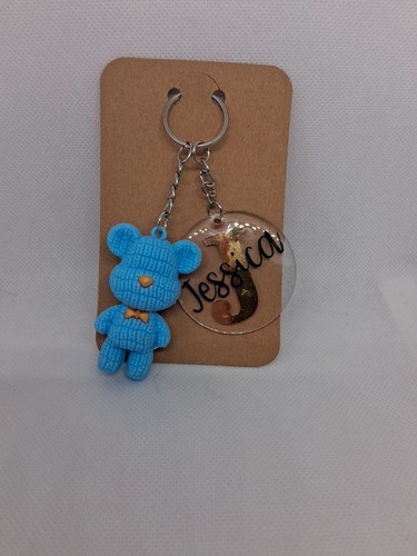 Personolised keyring name tag - keyring,