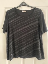 Women’s Black Sparkly Bon Marche Top Size Large Excellent Condition 