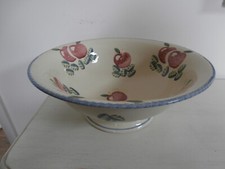 POOLE POTTERY DORSET FRUITS 31cm FOOTED FRUIT BOWL SERVING BOWL APPLES PATTERN