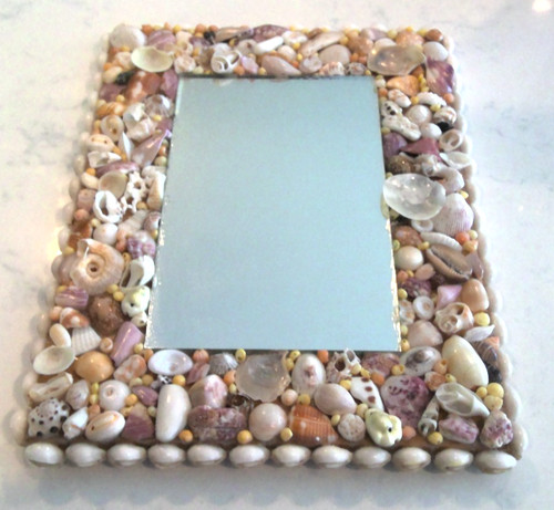 Seashell mirror lined - mirror, with