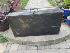 Vintage Carpenters Tool Box With Tools As Shown . Good Condition. Brass Corners