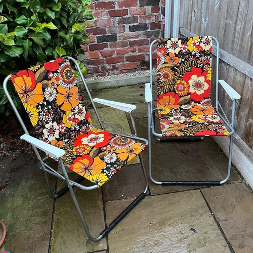 Vintage deck chairs 1970s - vintage,