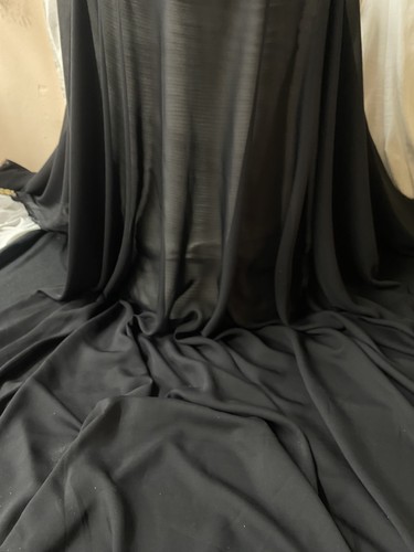 Metres black chiffon - chiffon, sheer