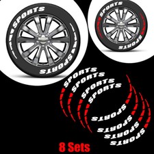 8pcs 3D Sports Car Tire Wheel