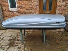 Roof Box HIRE: Silver Thule Atlantis 900 650 Litre £10 per day £40 per week.