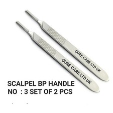 Surgical Veterinary Tool Scalpel BP Handle No 3 Stainless Steel Set Of 2 PCS
