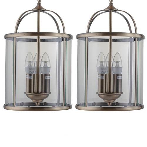 Pair antique brass ceiling - antique,