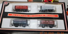 DAPOL MEVAGISSEY 4 WAGON SET 5 PLANK OPEN WAGONS OO GAUGE