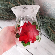 Yankee Candle Glass Poinsettia Wax Melt Warmer
