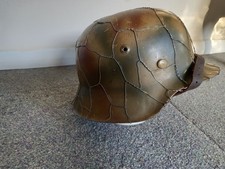 Ww2 German M42 Original Camouflaged Helmet