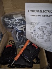 1000Nm 21V Cordless Electric Impact Wrench Drill Gun Ratchet Driver + 2x Battery