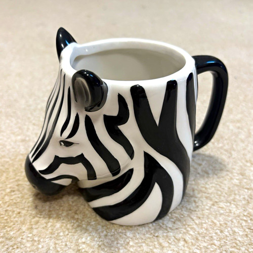 Zebra head ceramic - zebra,