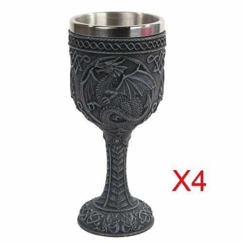 Set medieval dragon - medieval, wine