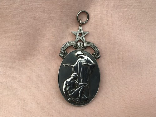 Silver masonic nurses medal - masonic,