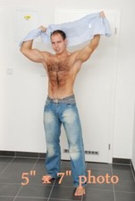 MALE MODEL removes SHIRT HAIRY