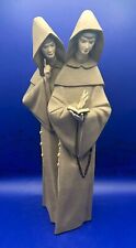 Lladro 5155 Monks at Prayer Porcelain Figurine in Gres - EXCEPTIONALLY RARE!