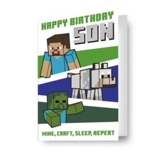 Minecraft Son Birthday Card |