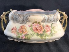 GOOD ANTIQUE ALEXANDRIA VIENNA TURN WIEN HAND PAINTED FLORAL CENTREPIECE BOWL