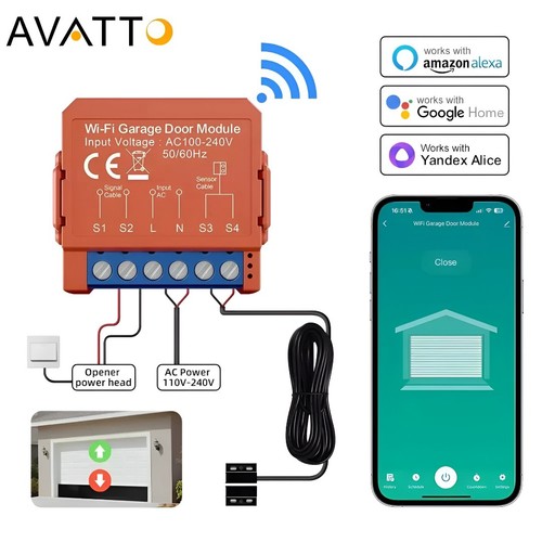 Tuya wifi garage door - door, opener