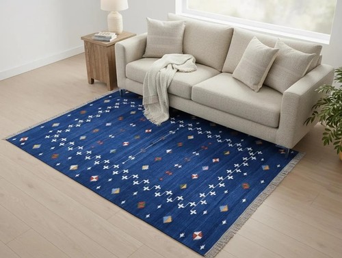 Kilim wool jute rug - kilim,