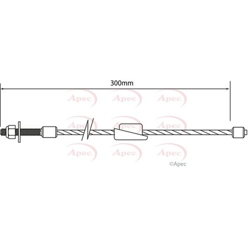 Apec handbrake cable front - handbrake,