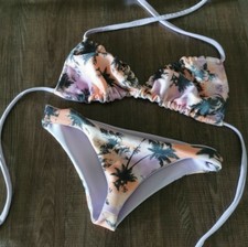 Rose&Thorn UK 8/10 Purple 2 Piece Outfit for Pole Dance, Reversible 