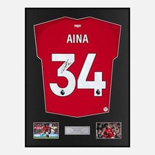 Framed Ola Aina Signed Nottingham Forest Shirt 2024-25 Home [Classic]