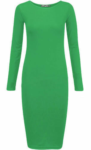 Womens ladies long sleeve midi - sleeve,