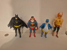 Vintage DC Superheroes Figure Bundle Lot, 1989, 1984,4.5', Toy Biz, Super Powers