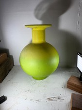Art Glass Vase Painted