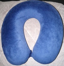 Primark Navy Blue Memory Foam Travel Pillow. Used Once