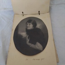 VINTAGE FAMILY PORTRAIT ALBUM PHOTO BOOK WITH PHOTOS 1920,S TO 50,S