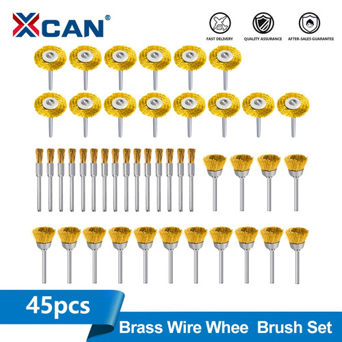 45x wire brush - brass, coated
