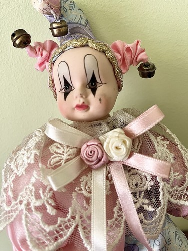 Vintage porcelain jester - vintage,