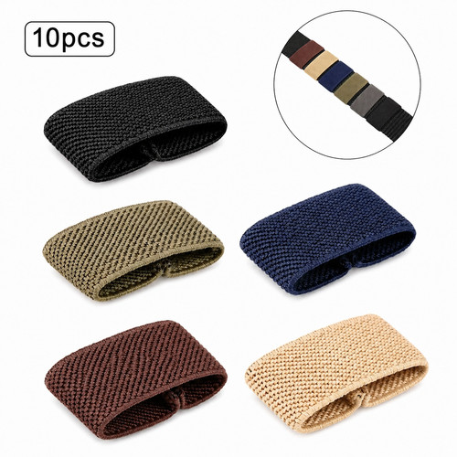 10x elastic belt keepers - elastic, nylon