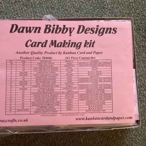 Dawn bibby box card making - bibby, of
