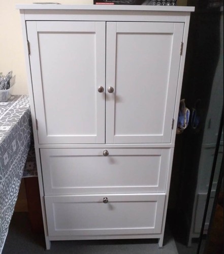 White bathroom cupboard - white,